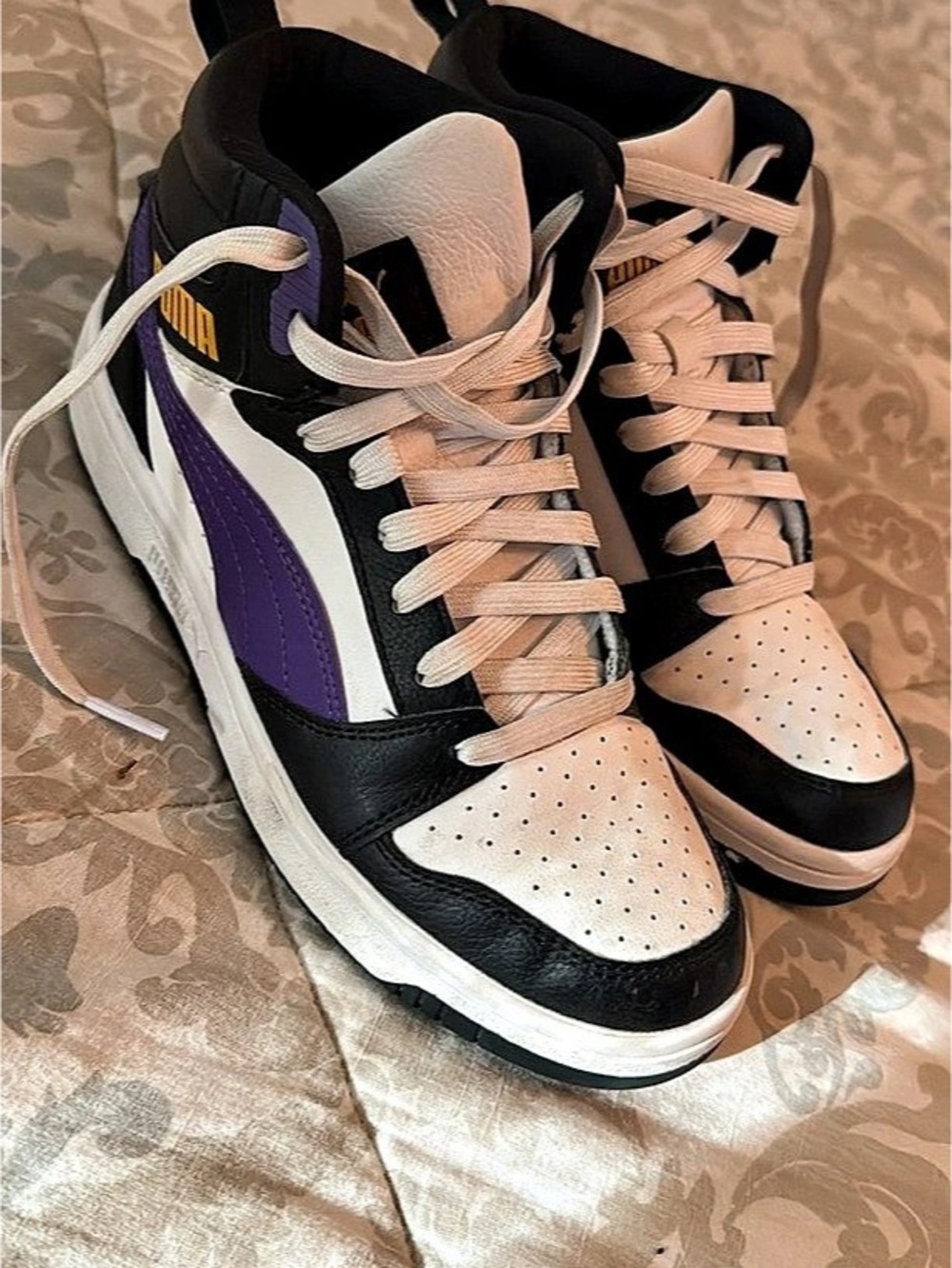 Puma Rebound Joy Mid Sneakers Black & White